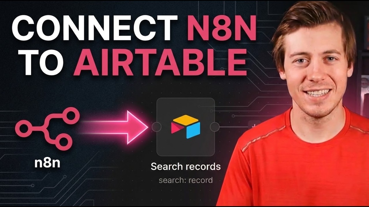 n8n Airtable integration tutorial showing workflow automation