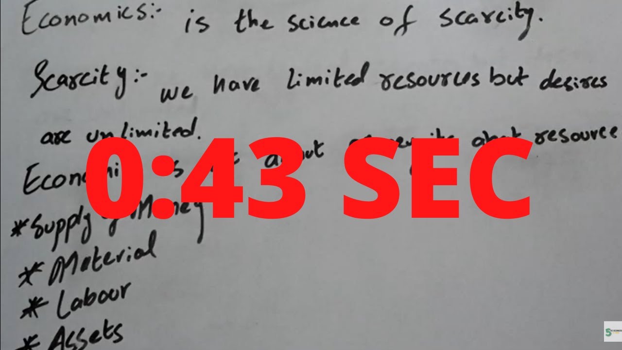 Definition of economic and scarcity in Urdu/hindi