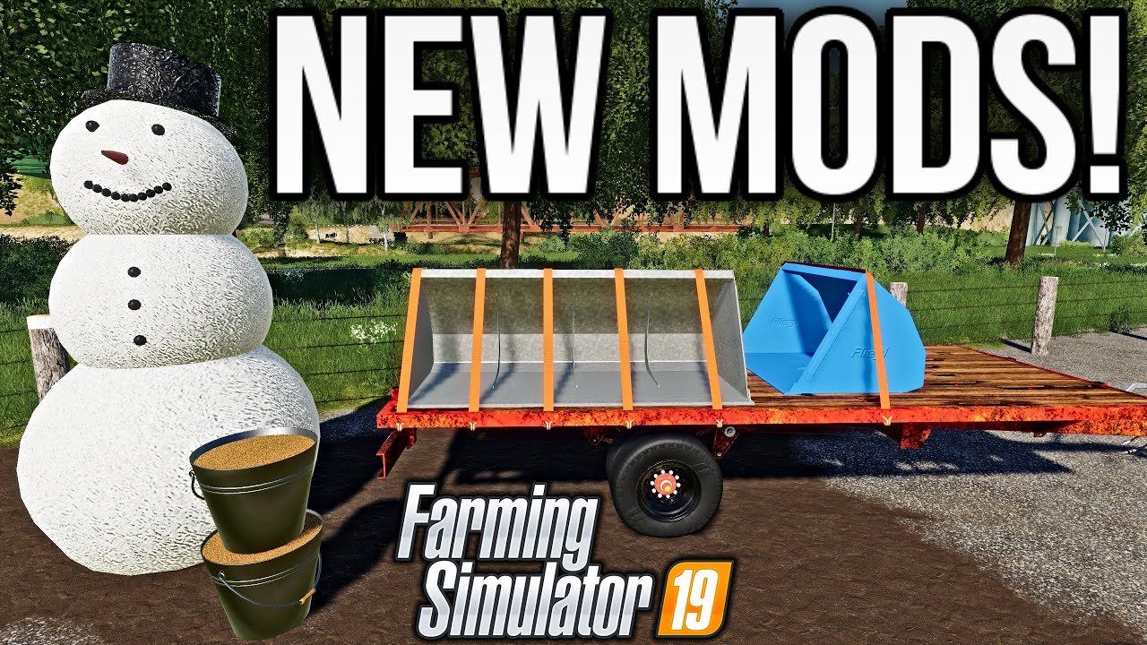 NEW MODS FS19! BUCKET MOD & SNOWMAN + MORE TENSIONBELT MODS! (Strap