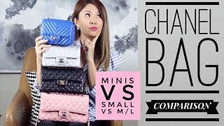 Which one? CHANEL FLAP BAG COMPARISON - Mini vs Small vs M/L