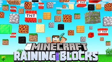 Minecraft But It’s Raining Random Blocks||GreenRobotGamer