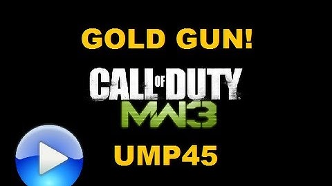MW3 UMP GOLD GUN