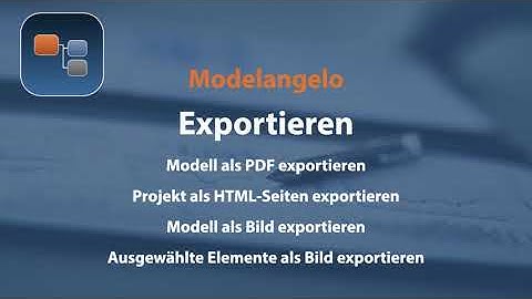 Exportieren im Modelangelo