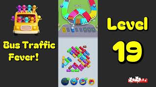 Bus Traffic Fever Level 19 Walkthrough | 🚌🚦 Parking & Color Sort Puzzle | Mini Boss