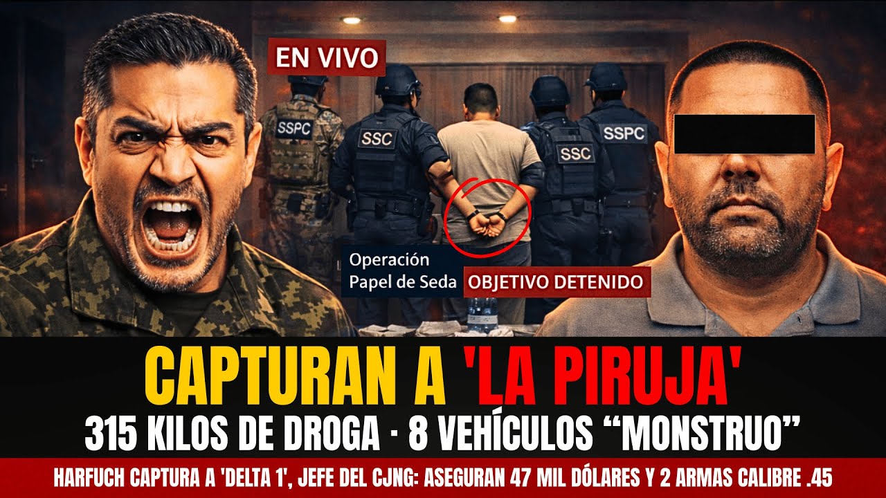 Harfuch CAPTURA a 'LA PIRUJA': aseguran 315 kilos de droga y 8 vehículos 'monstruo'
