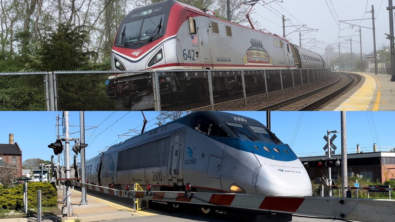 Amtrak Railfanning at Mystic, CT with Hornshows, SAAHC’s, and ACS64