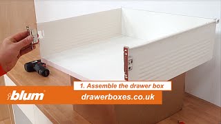 Blum Metabox - deep replacement kitchen drawer box - 1 of 3    Assemble the drawer box by drawerboxes.co.uk 16,074 views 9 years ago 2 minutes, 31 seconds