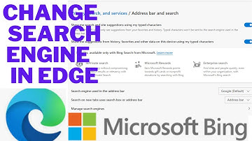 Change Search Engine in Microsoft Edge
