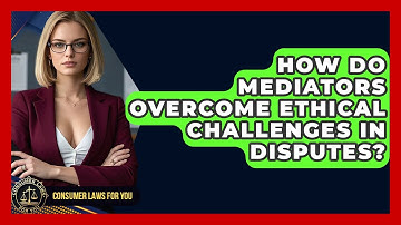 How Do Mediators Overcome Ethical Challenges In Disputes? - Consumer Laws For You