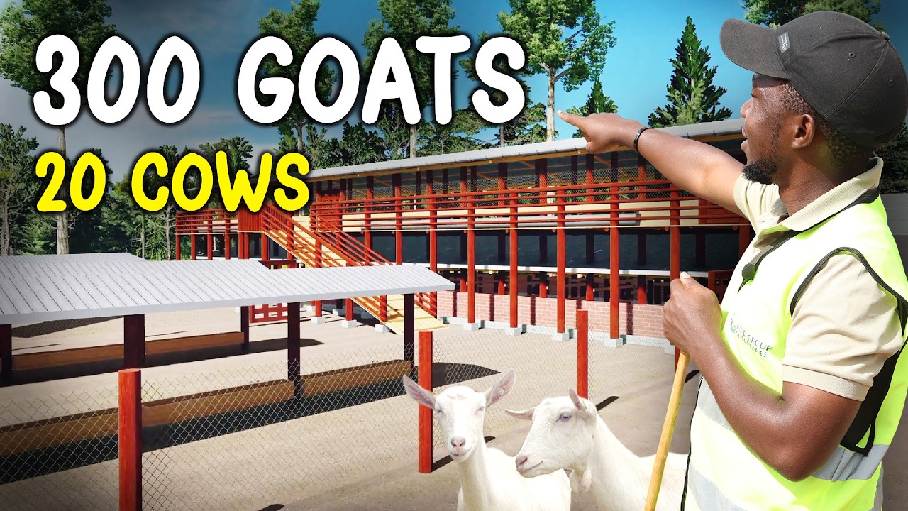 See How We Build a Two-Story structure for 20 Cows and 300 Goats! - YouTube