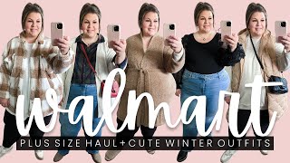 PLUS SIZE Walmart Try On Haul | Winter 2022 Walmart Haul ❄️ | Plus Size Winter Outfits from Walmart