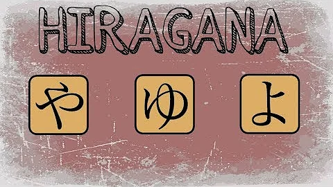 How to write Japanese Hiragana YA YU YO