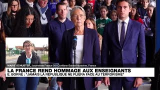 La France rend hommage aux enseignants • FRANCE 24