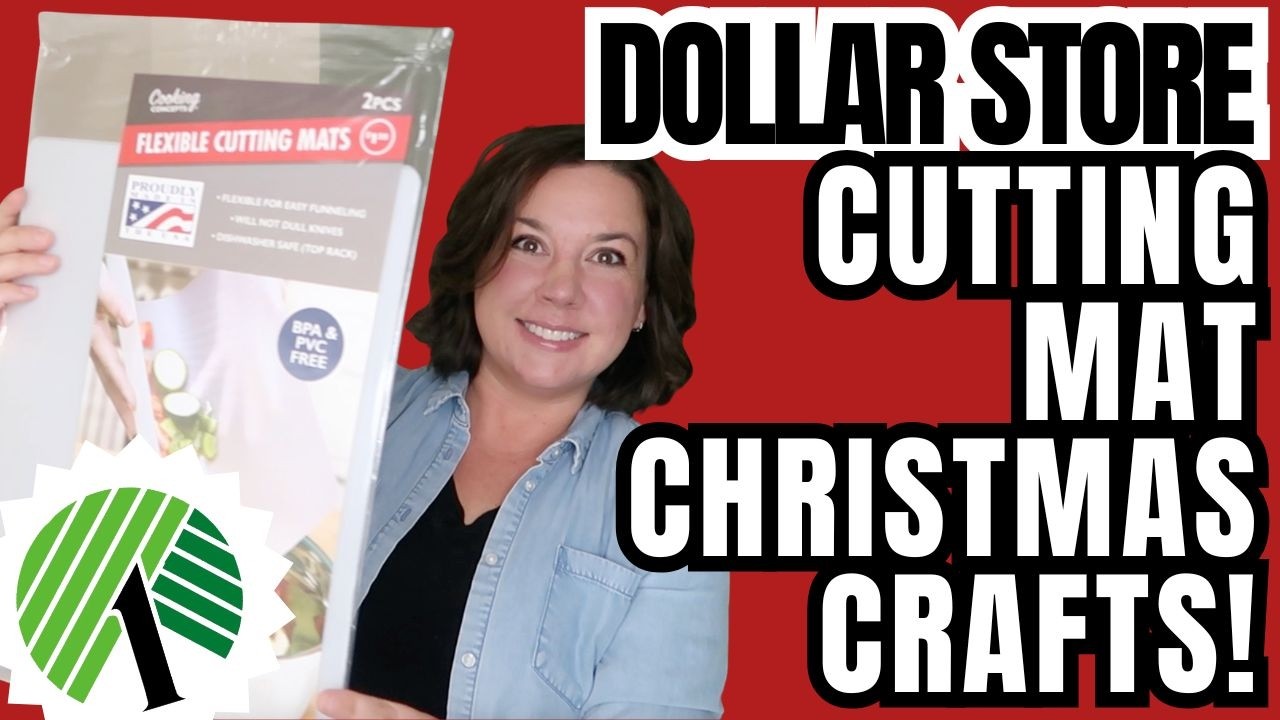 YouTube thumbnail for “Dollar Tree Cutting Mat Christmas Crafts You Need to See” by The Crazy Craft Lady