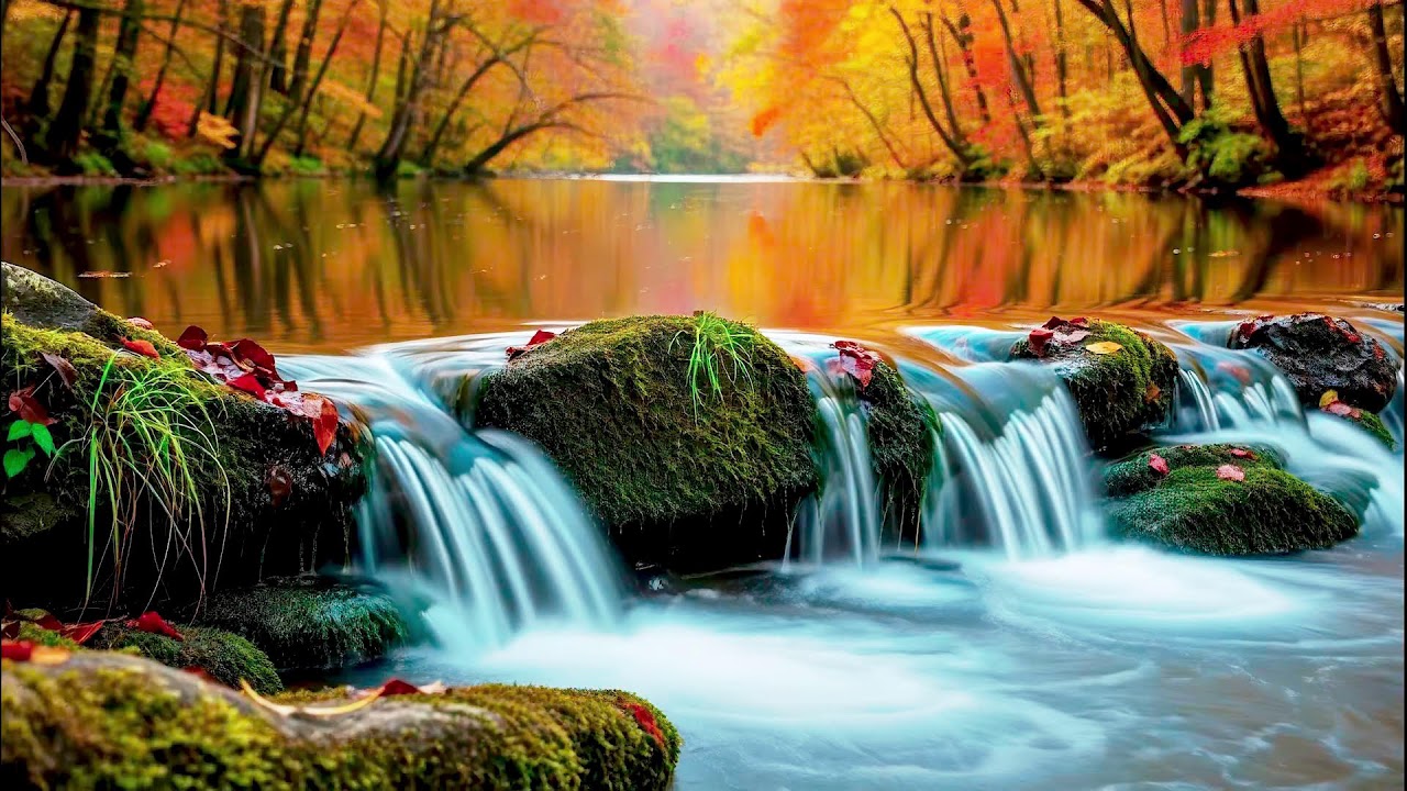 White Noise River Sound for Deep Sleep Flow with Forest Sound and Anxiety Relief