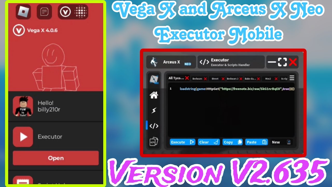 Vega X And Arceus X Neo Executor Mobile Latest Version 635 Released ...