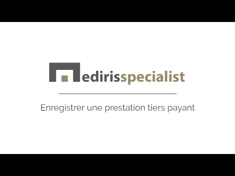 Enregistrer une prestation tiers payant