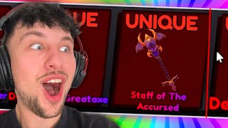 I UNBOXED STAFF OF THE ACCURSED IN ROBLOX BLADE BALL