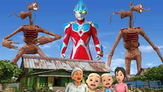ULTRAMAN GINGA vs SIREN HEAD ROBLOX in UPIN IPIN's Village