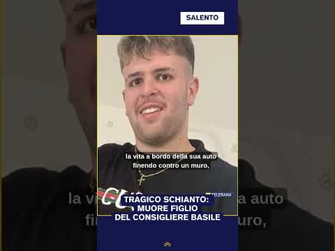 Video TRAGICO SCHIANTO: MUORE FIGLIO DEL CONSIGLIERE BASILE