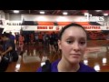 Franklin volleyball Lauren Pope talks after the Cougars beat El Paso on Tuesday