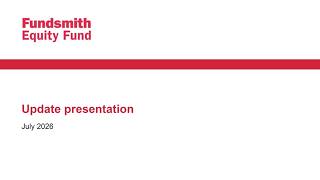 Fundsmith Equity Fund Update Webinar - July 2026