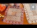 編み図を見ながら編む・方眼編みのドイリー No.56「スクエア・エレガンス」サイズ変更可能♪テーブルランナーにも