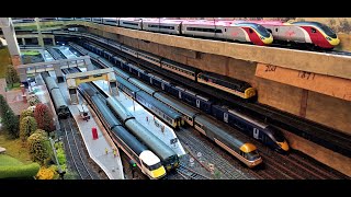 A OO gauge massive running session with analogue DC controllers.