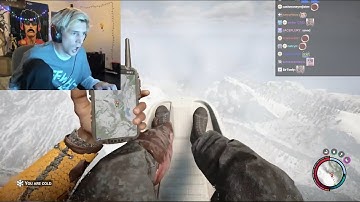 xQc Sleds Down The Tallest Mountain in Sons of The Forest