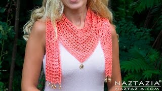 HOW to CROCHET The V SCARF - DIY Tutorial for the VScarf V-Scarf screenshot 5
