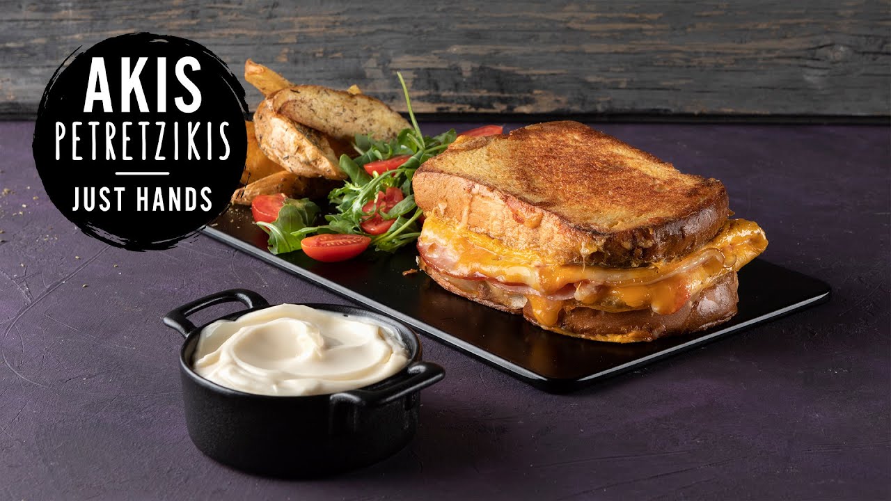 French Toast Omelette Sandwich Akis Petretzikis Youtube