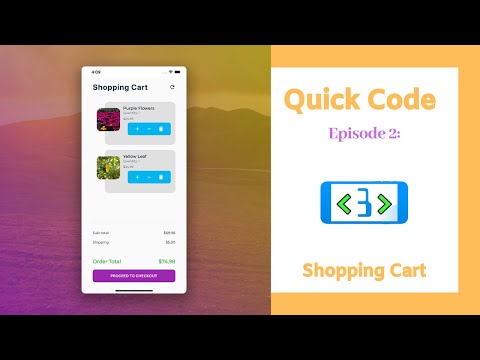 Quick Code A Shopping Cart UI Screen In Flutter - Fast Motion Coding Example In Flutter