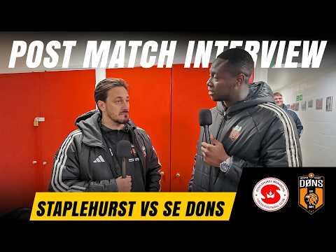 SE DONS vs Staplehurst | POST MATCH INTERVIEW
