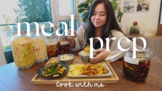 【Meal prep for the week】6 side dishes,  pickled radish, Korean marinated eggs | Tiffycooks Vlog