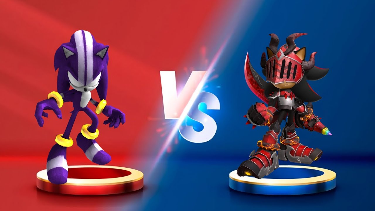 Sonic Dash - Darkspine VS Dragon Hunter Lancelot - Movie Sonic vs All ...