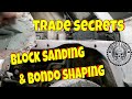 how to block sand body filler bondo