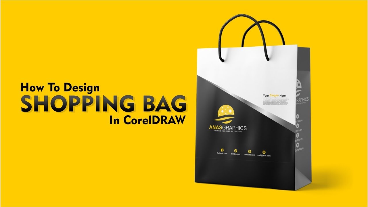 how to make professional shopping bag in coreldraw | URDU/HINDI | By @AnasGraphics | 2020