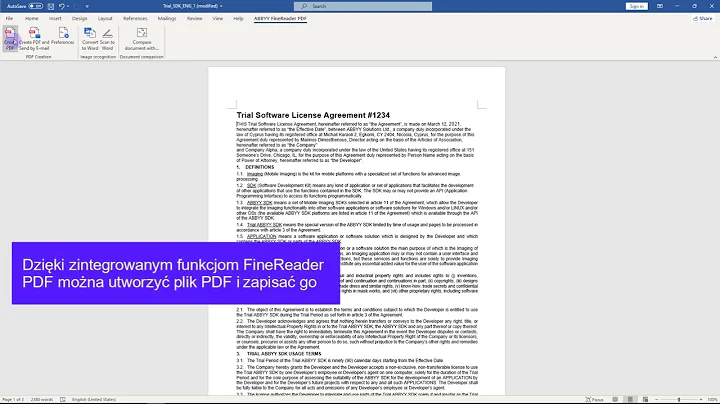 Jak utworzyć plik PDF w programie Microsoft® Word, Excel lub PowerPoint