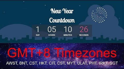 Live Countdown to 2022 | GMT +8 (AWST, BNT, CST, HKT, CIT, CST, MYT, ULAT, PHT, IRKT, SGT)