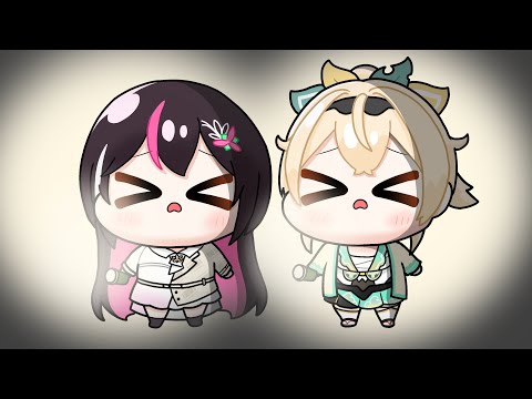 【手描き】ホラゲの怖さを歌って紛らわすあずいろ【Hololive/ホロライブ切り抜き/AZKi/風真いろは】