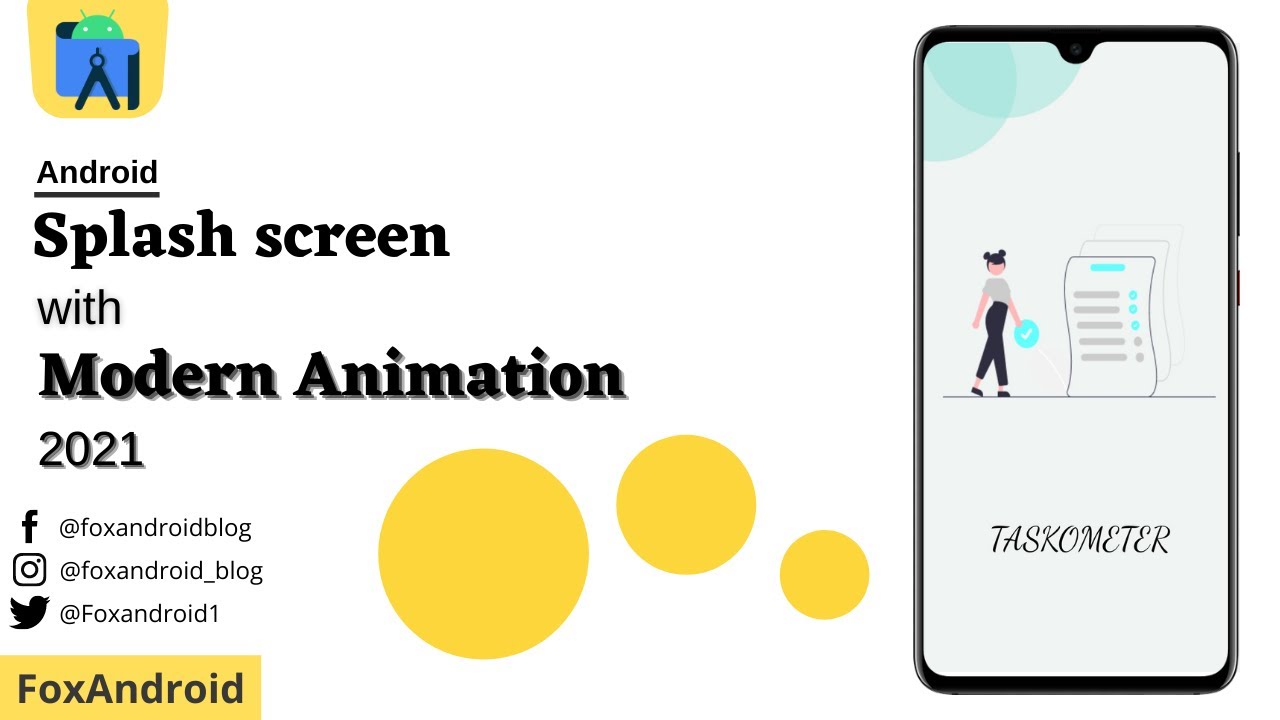 Android Splash Screen with Animations in Android Studio | Android UI | 2021  Material Design | - YouTube