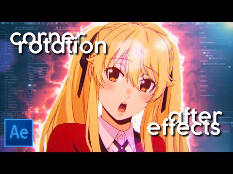 corner rotation transition | after effects