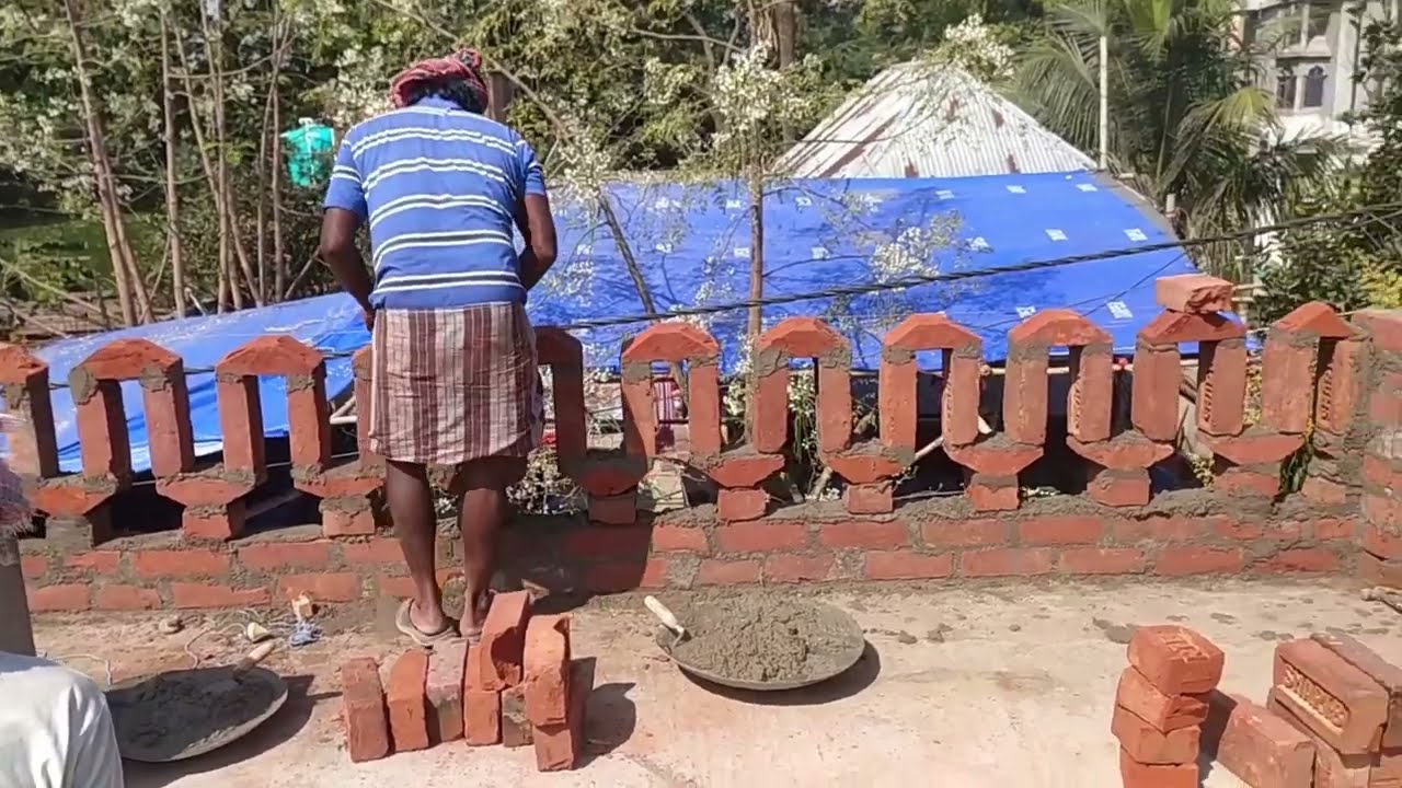 How To Make perapit wall design || मोर्डन पैरापेट डिज़ाइन ईंट वर्क || सुंदर पैरापेट दीवार डिजाइन