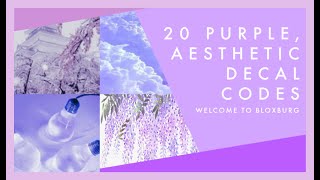 20 Bloxburg Purple Aesthetic Decal Codes