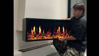 4K Digital Flame Projector — Immersive LED Fire Effect, Real Crackle Audio, Multi-Scene Modes