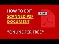 how to edit scanned pdf document, easy and fastest way to edit scanned document online free