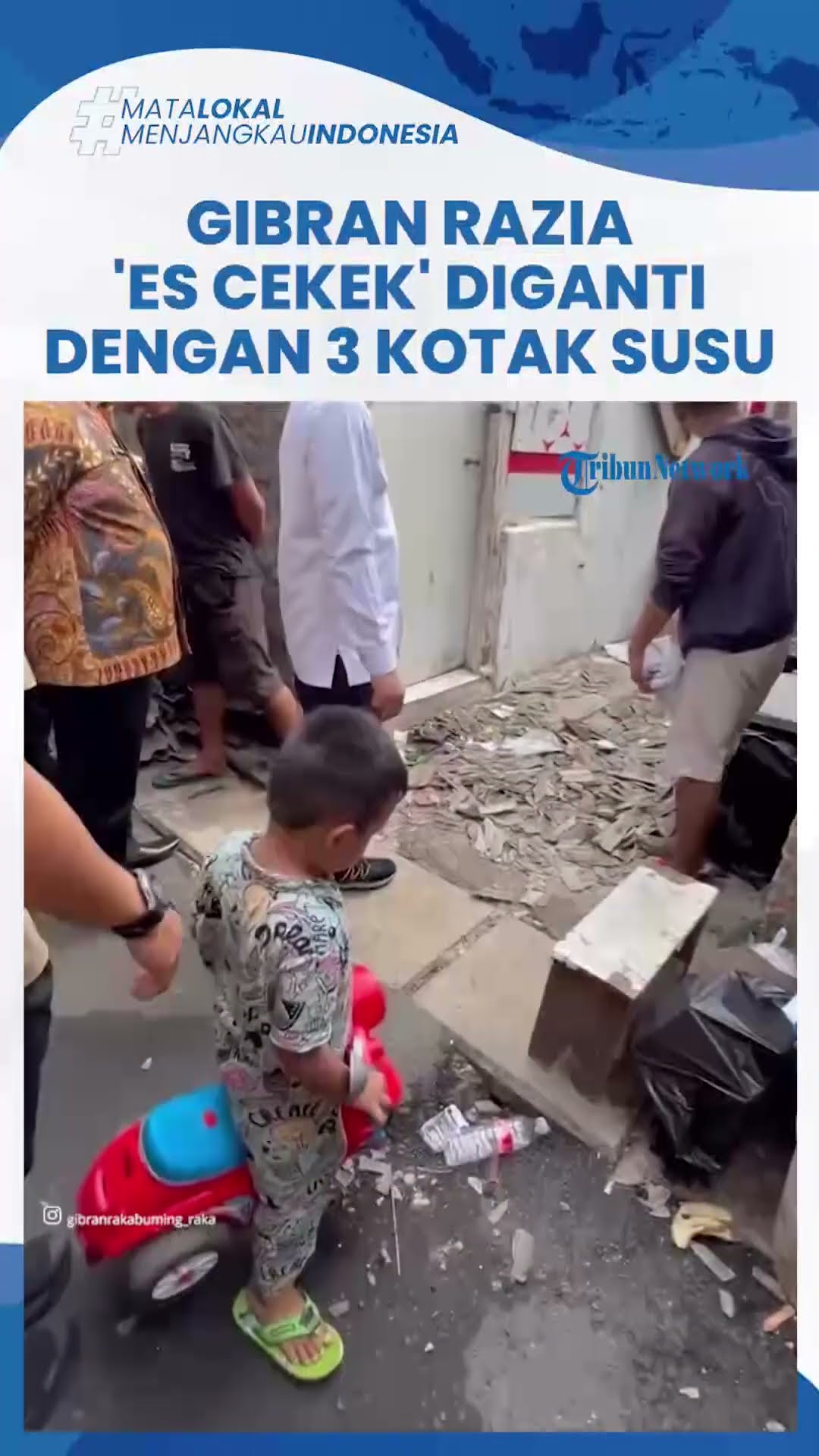 Wapres Gibran Razia 'Es Cekek' saat Kunjungi Lokasi Kebakaran di Kemayoran, Diganti dengan 3 Susu