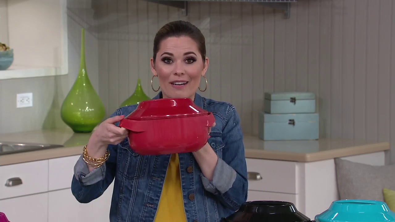 Set of (2) 9-cup Microwave Thermal Hot and Cold Serving Bowls with Lids on QVC