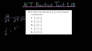ACT Practice Test 1.18: Fractions