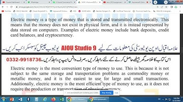 AIOU Solved Assignment Code 1414 Fundamentals of Money and Banking Autumn 2023 Assignment 1
